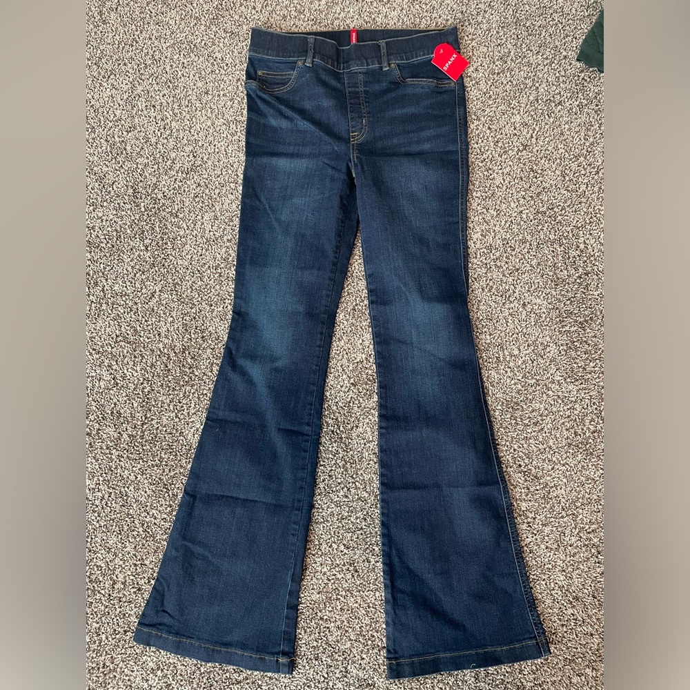 Spanx jeans. Flare. Midnight shade. Medium. NWT.